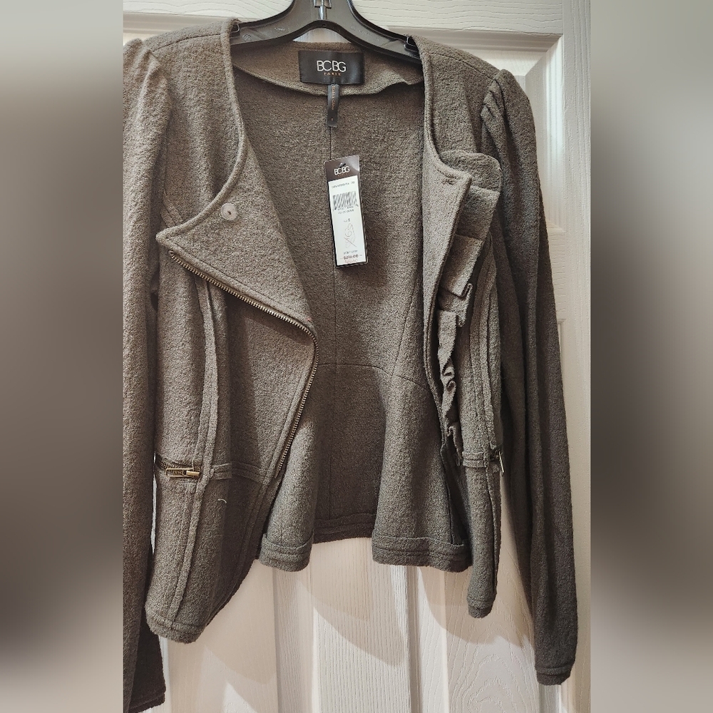 BCBG jacket army greenish grayish